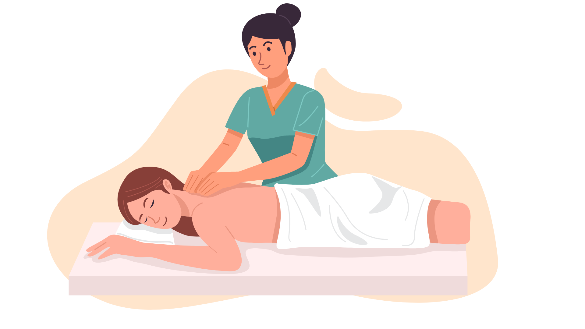Relaxing massage therapy session